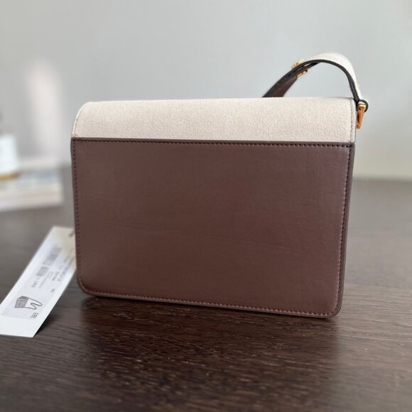 NWT - Marni Medium Trunk Suade Shoulder Bag🤍🌸👜 - Picture 4 of 10